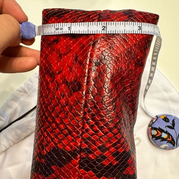 Michael Kors Daria Foldover Python Embossed Clutch - Picture 14 of 15